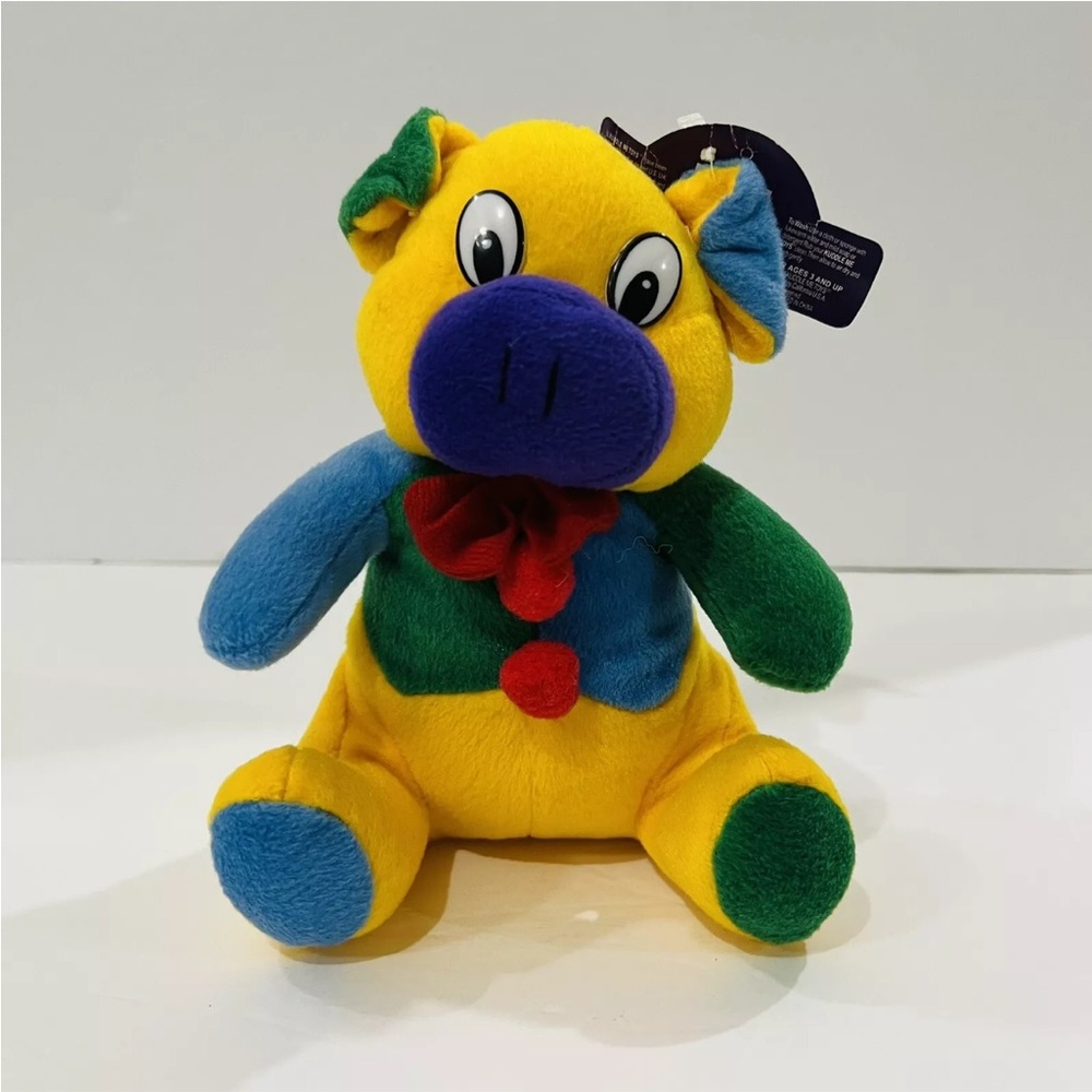 Kuddle Me Toys Multicolor￼ Plush Pig 7” Stuffed Animal Toy